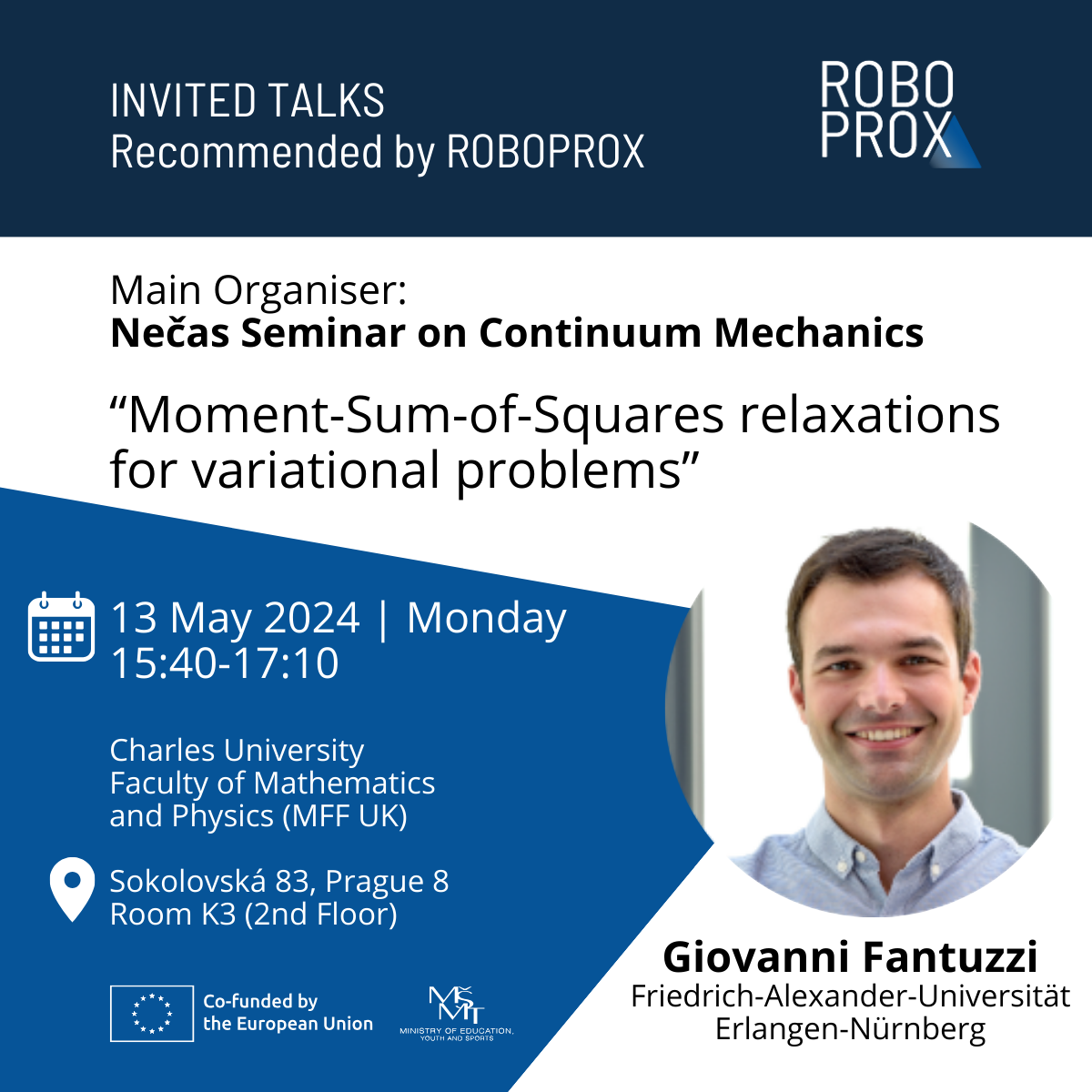 ROBOPROX Recommends: Prof. Giovanni Fantuzzi, 13 May 2024 in Prague