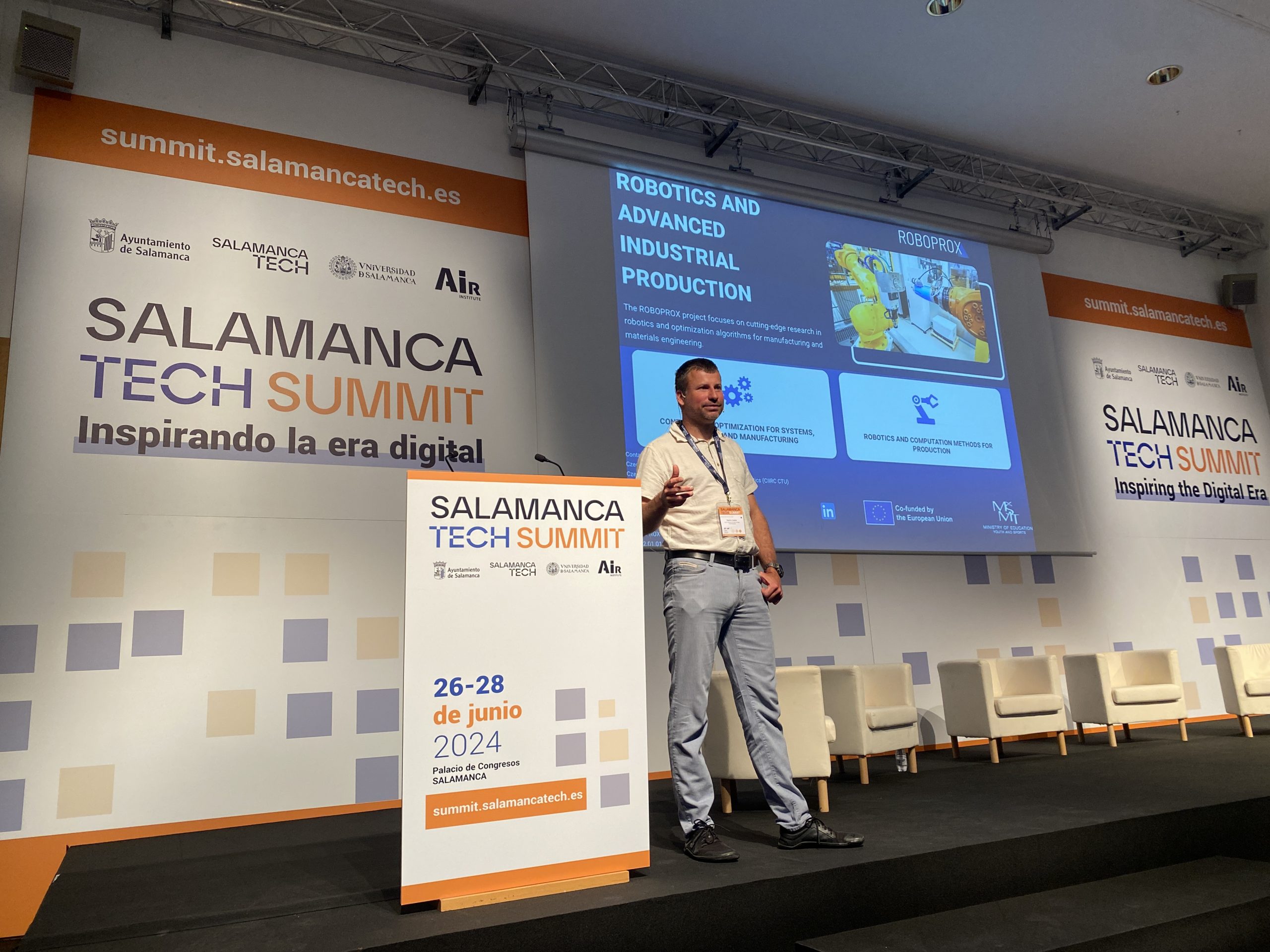 Martin Saska přednášel na PAAMS v rámci Salamanca Tech Summitu